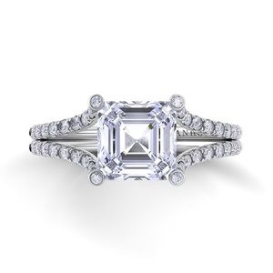 Danhov Ring Solo Filo Split Shank .82 Asscher cut